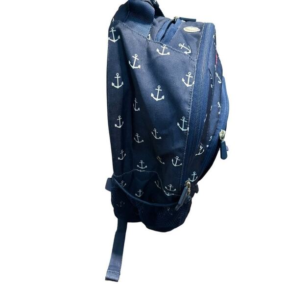 Pottery Barn Teen Gear-Up Navy Anchor Backpack Embroidered Reese - Picture 6 of 11